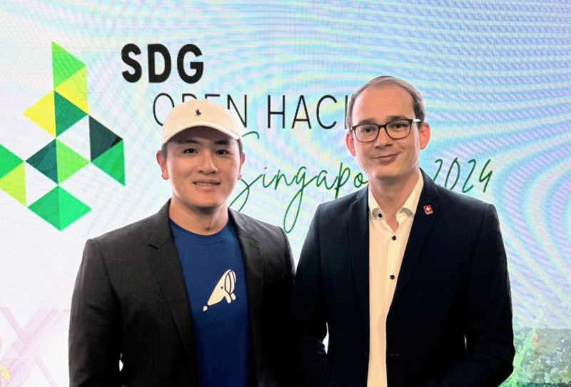 Will Huang, Co-founder & CEO , GoodWhale; Joël Henri Brunner, Representative, Embassy of Switzerland
