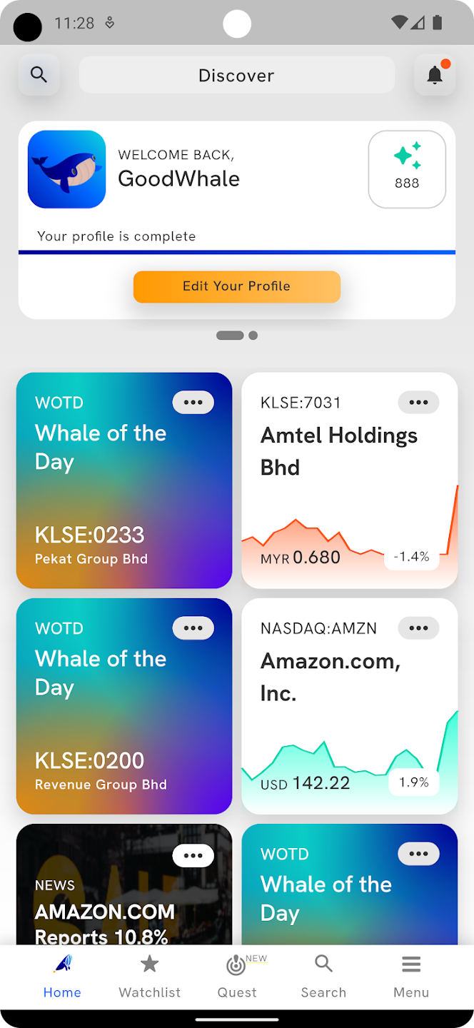 GoodWhale App - Home Page