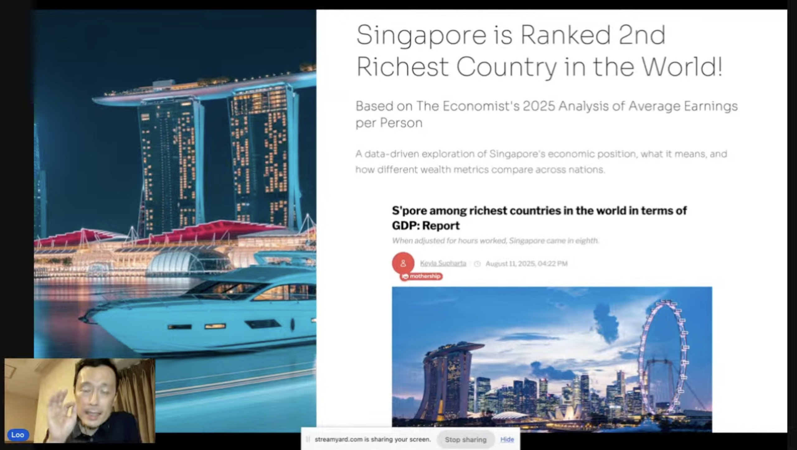 Singapore Is the 2nd Richest Country